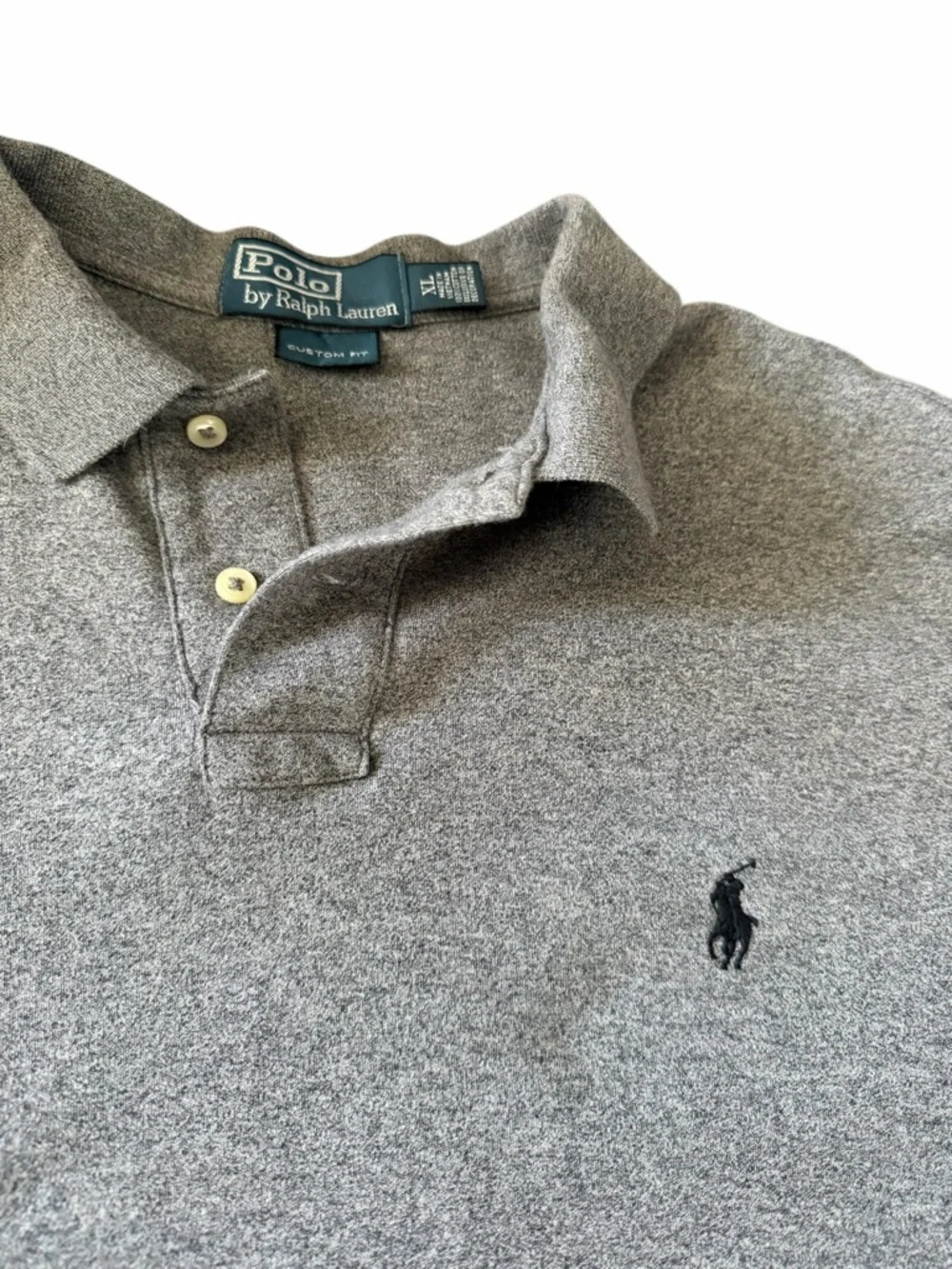 Polo by Ralph Lauren Heather Gray Custom Fit Men’s XL‎ Short Sleeve Polo